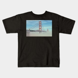 Golden Gate with Fog Kids T-Shirt